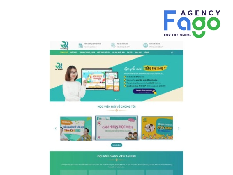 Mẫu thiết kế website trung tâm ngoại ngữ tại Fago Agency