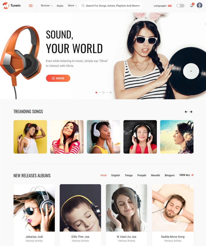 Thiết kế website nghe nhạc