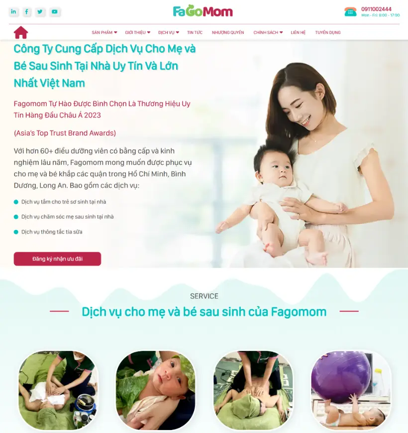 website mẹ và bé