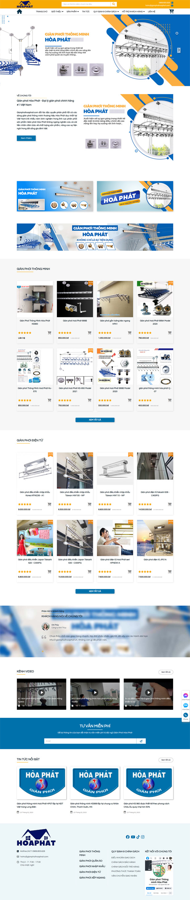 Dự án nổi bật lĩnh vực phân phối giàn phơi thông minh