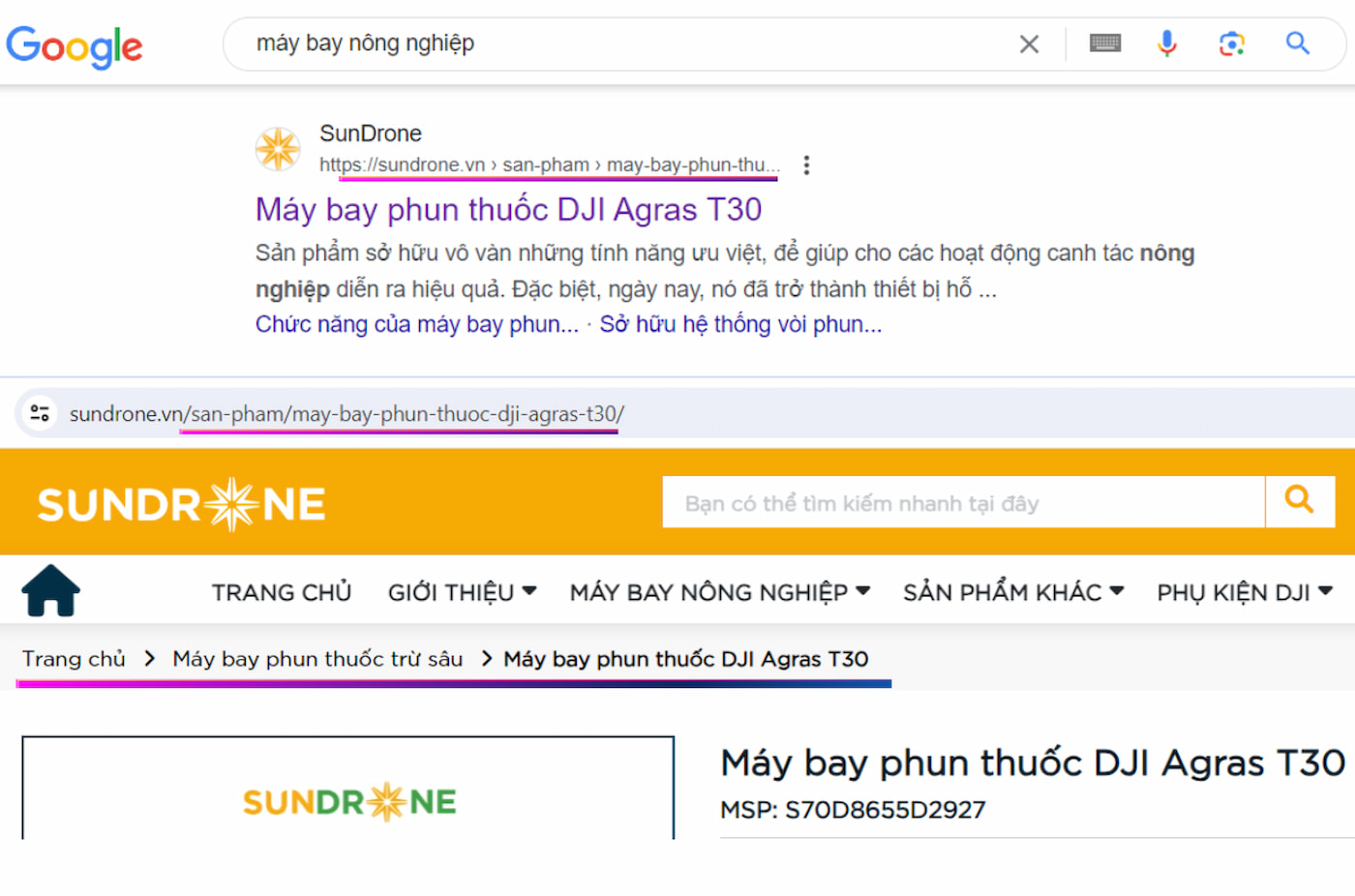 Tính năng Breadcumb