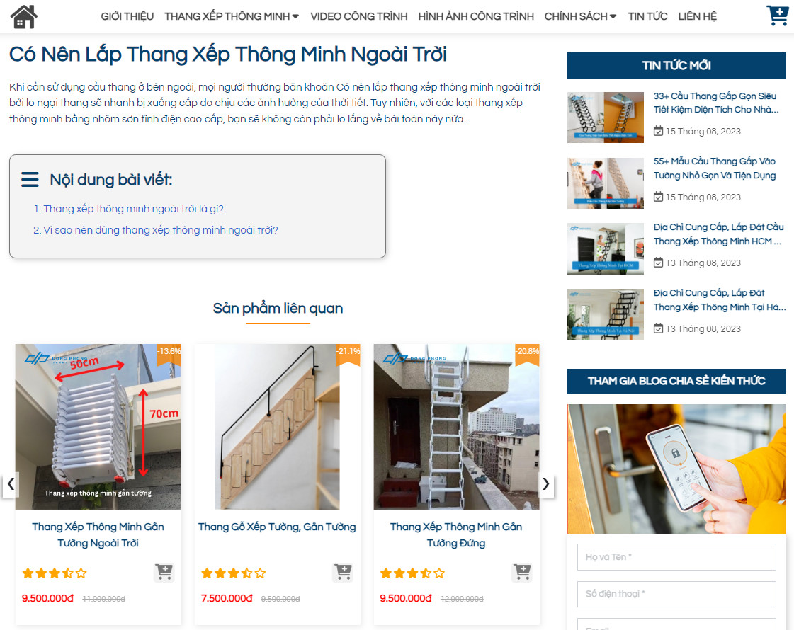 Tính năng recommendation sản phẩm trong tin tức