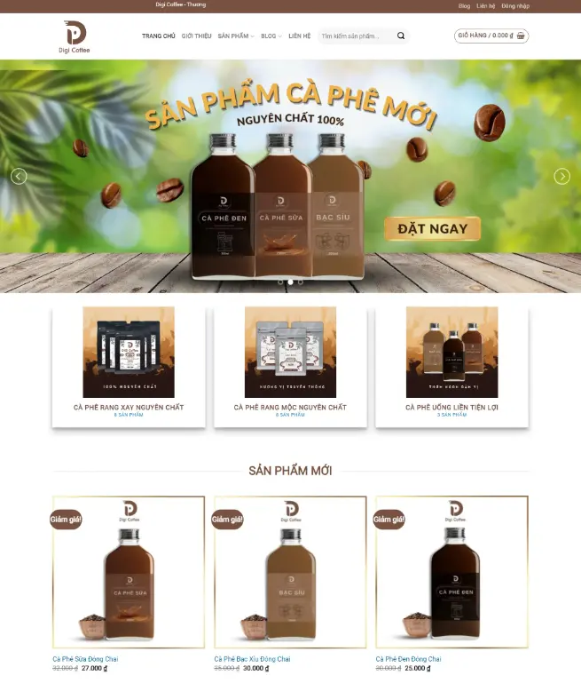 website quán cà phê