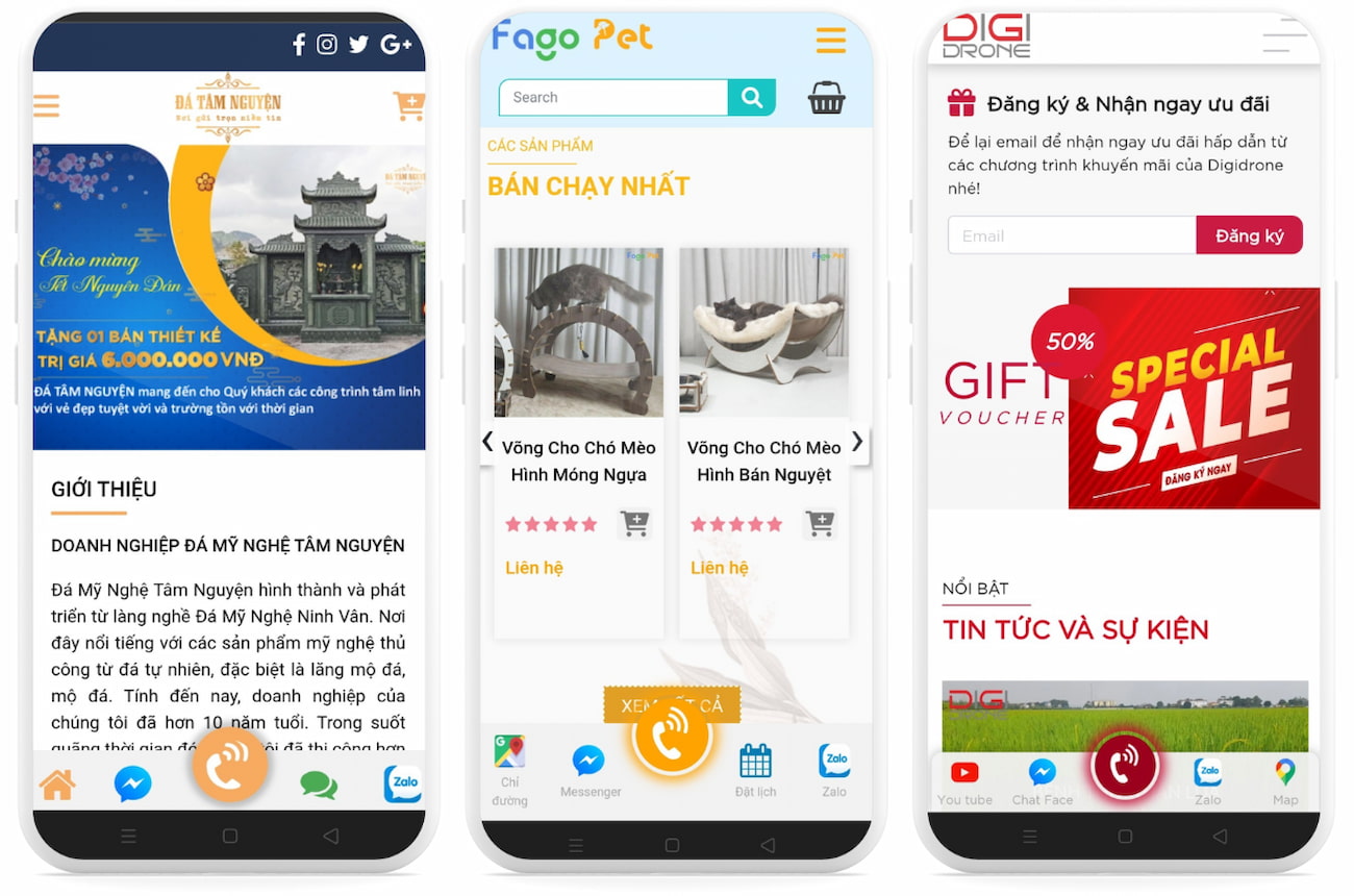 Các button trong website