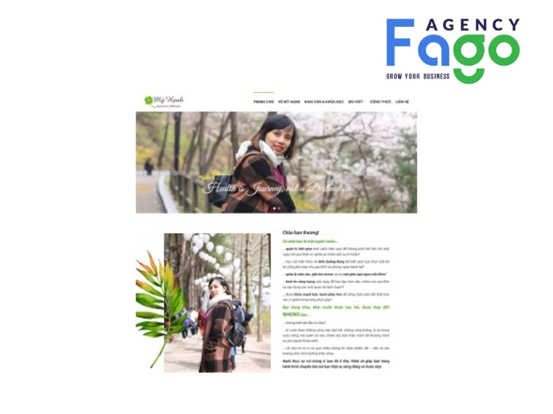 Mẫu website cá nhân tại Fago Agency