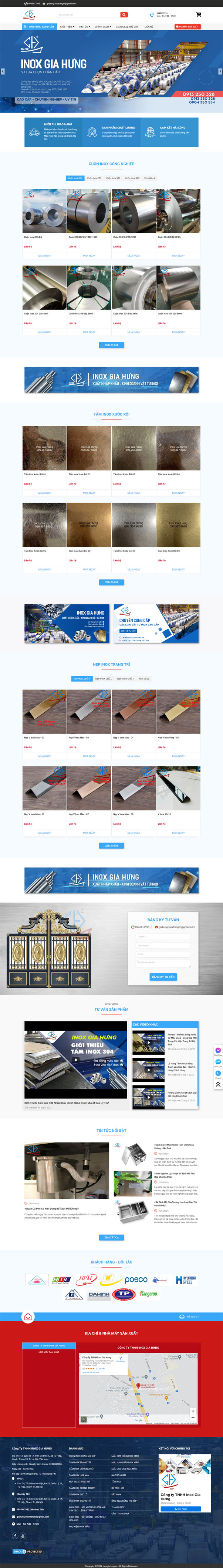 Dự án nổi bật lĩnh vực inox