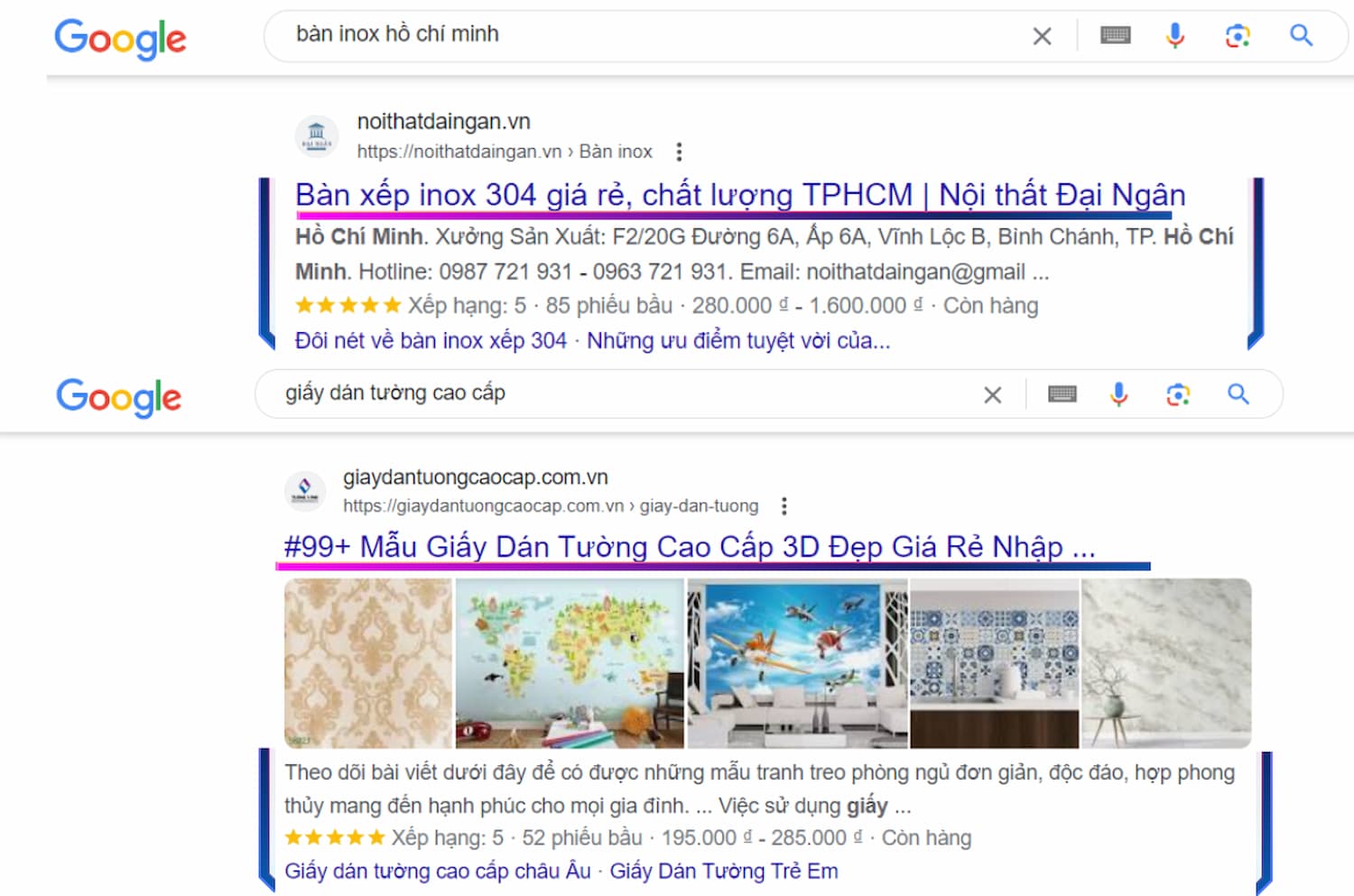 Meta title và Meta description của website