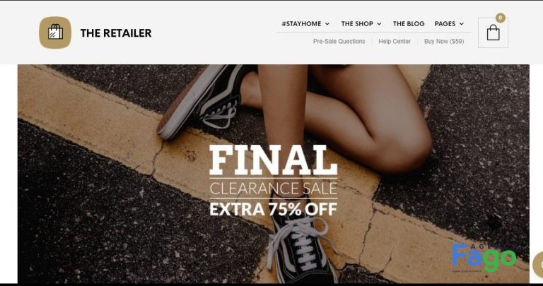 Mẫu thiết kế website TMĐT cho nhà bán lẻ